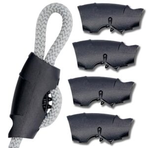 Toldoro Seilklemme Super Sharky, 4 Stück zur Befestigung von Seilen und Tauwerk, ideal für Sonnensegel und Segelboote, aus witterungsbeständigem Kunststoff.