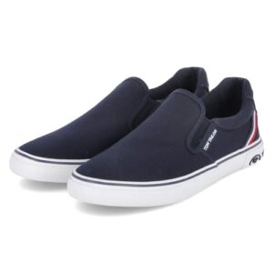 Tom Tailor Herren Bootsschuh in Navy Größe 45 EU - sportlicher Slip-On mit hochwertiger textilem Obermaterial und weißer Sohle für eleganten Look.