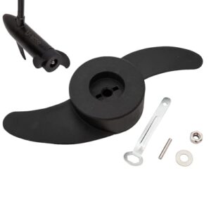 U-BCOO Power Prop Kit mit 2-Blades und 3 Zoll Durchmesser für elektrischen Trolling Motor, zeigt die Bootsschraube und Montagezubehör.