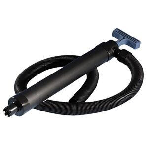 WHALE Easy Bailer Rohrpumpe 470mm in Schwarz mit blauem ergonomischen Griff, ideal für Wasserentfernung in Booten und Gärten.