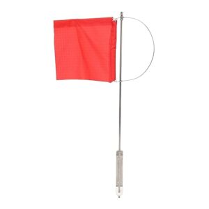Windanzeige-Flagge aus Edelstahl in leuchtend rot für Segelboot und Yacht, 140 x 120 mm, ideal zur Bestimmung der Windrichtung auf See.