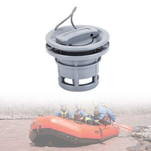 Yosoo Health Gear Bootsluftventil in grau, ideal für Schlauchboote, SUPs und Kajaks. Hochwertige PVC-Konstruktion mit Doppeldichtungs-Leckschutz für zuverlässige Leistung beim Wassersport.