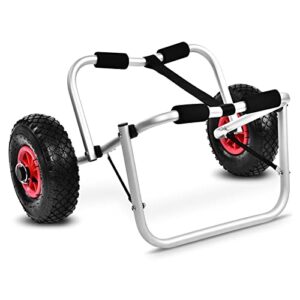 Ejoyous Bootswagen Kajak, robustes Transportgerät für Kajaks und Kanus mit Aluminiumlegierung, ideal für den Transport auf der Straße oder am Wasser