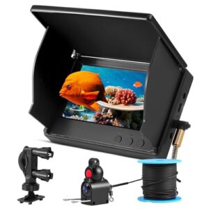 Fischfinder, Unterwasserkamera mit Echolot für ambitionierte Angler. 4,3-Zoll-HD-Bildschirm und Nachtsichtfunktion.