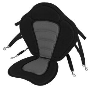 Bequemer Kajak-Sitz für SUP-Boards mit gepolsterter Sitzfläche und verstellbarer Rückenlehne. Ideal für Stand Up Paddle Boards von ALPIDEX und andere Modelle mit 4 D-Ösen-Befestigung.