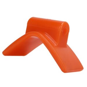 Bootsanhanger Gummibogen Buganschlag Schützender Stoßdämpfender V-Block für Anhänger, Orange 3 Zoll Breite, 1/2 Zoll Montageloch, 5,3 Zoll V-Spannweite