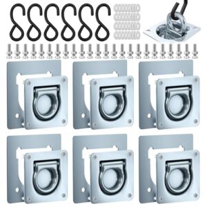 Sichere Ladungssicherung für Anhänger - Zurrösen mit Gegenplatten, 1000kg Zurrösen für Anhänger (6 Stück Set)