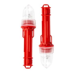 Ceprznvey Marin-Flare, wasserdichtes Sicherheitslicht für Bojen, zwei Signalraketen mit Leuchtsignal für Boot, Kajak, Angeln, Küste, Fluss