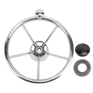 Ergonomisches Lenkrad für Yachten, Speedboote und Schiffe mit 304 Edelstahl-Korrosionsschutz und poliertem Finish