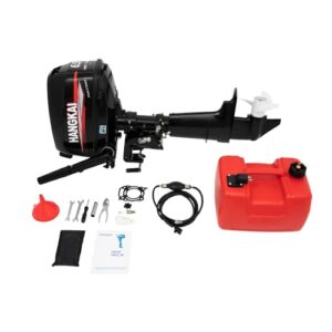 6,5HP Außenbordmotor Benzinmotor 4-Takt Motor mit CDI Zündsystem Wassergekühltes System Heavy Duty Boot Motor für Aufblasbares Fischerboot kurzer Schacht