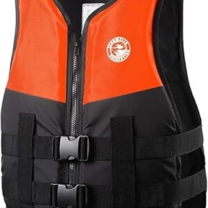 Schwimmweste für Erwachsene und Kinder, Rettungsweste mit Auftrieb, sicherer Einsatz für Wassersportarten wie Kajakfahren, Surfen und Schwimmen.