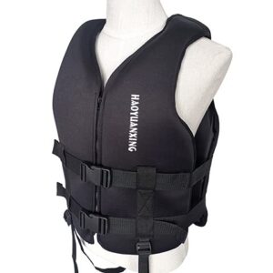 Hochwertige Rettungsweste für Erwachsene und Kinder, ideal für Wassersportarten wie Surfen, Kajakfahren und Angeln. Weiches 300D-Nylongewebe, spezielles Polster aus Perlbaumwolle und sicherheitsrelevanter Verschluss am Schrittgurt.