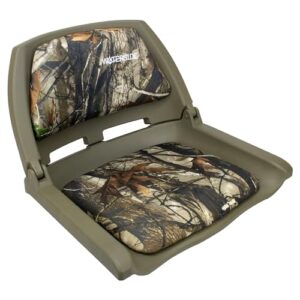 Klappbarer, ergonomischer Boat Seat für langen Komfort bei der Angel-Abenteuer im Boot mit realtree/camou Design