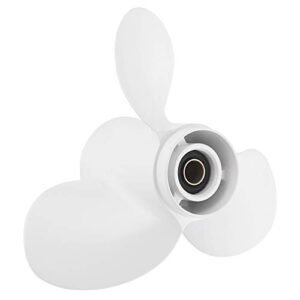 Schrauben für Bootsmotoren, Qiilu Außenbordpropeller, 8 Keilzahn 3 Klingen, 9 1/4 x 12, Passend für 9,9-15 PS Bootsmotoren Zubehör