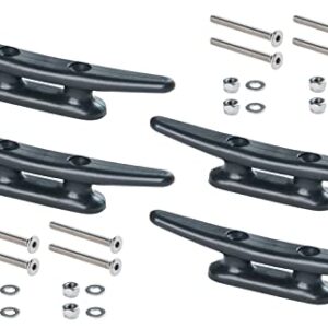 Neu Marine 4 Nylonklampen in Schwarz oder Weiß, verschiedene Größen, inkl. V4A-Schrauben