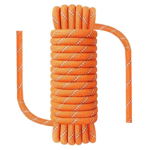 NorthPada 8 mm x 20 Meteres Boot Marine Seil für Bootfahren, Angeln, Rafting, Camping, Wandern, Jagen, Festmachen, Schwimmen, Anker, Andocken, Rettung, Knoten Praxis Nylon/Polyester Orange