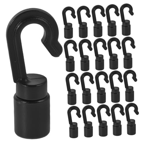 VINTORKY 30stücke Plastikhaken Zurrhaken Für Kajaks Bungee-String-Haken Aus Kunststoff Cord-Haken Elastische Seilclips Kajak-abwärtshaken Elastische Seilhaken Für Boote Feste Haken Für Kanu