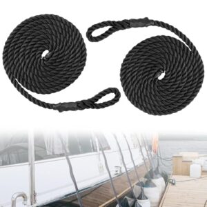 Doppelter Festmacherrodeo 10mm x 2m für Boot, Ponton, Kajak, Kanu und Motorboot - hochwertige Polyesterleine
