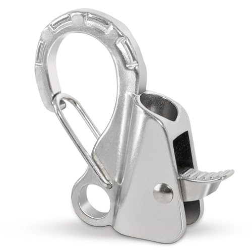 Bootsanker Haken, Schiebehaken, einfach zu bedienen, knotenloses Ankersystem mit Schnellverschluss, Edelstahl Boot Anker Haken Clips für 0.95 cm - 1.6 cm