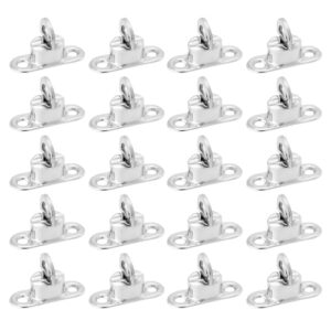 20 Stück Drehverschlüsse aus vernickeltem Messing für ovale Ösen mit 11 mm x 7 mm Abmessungen und 2 Löchern, ideal für Bootsüberdachungen, Poolabdeckungen und Gartenmöbel