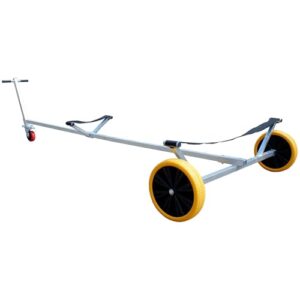 Demontierbarer Strandtrailer mit Kielstütze, leichtgewichtig und aus verzinktem Stahl, geeignet für Motorboote, Gummiboote, Ruderboote und Segelboote