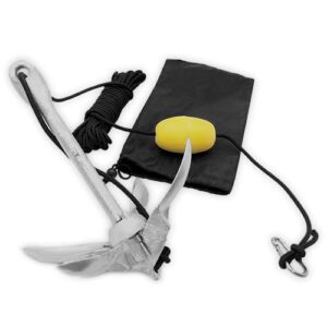 Klappanker für Schlauchboot, 2,3 kg, kompaktes Design, leicht zu handhaben, hochwertige Verarbeitung, korrosionsbeständig, ideal für kleine Boote, vielseitig einsetzbar