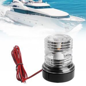 Navigationslicht für Boote, DC 12V - 24V Marine Ankerlicht, 360° weißes Ankerlicht, Wasserdicht Boot Navigationslicht Toplicht, Wasserdicht LED Navigationslichter Marine Ankerlicht für Boote, Yachten