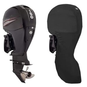 RCLONGEU Außenborder Abdeckung, wasserdicht, 420D Oxford Bootsmotorabdeckung für Außenbordmotor