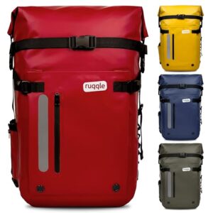 Wasserdichter Rucksack mit 3 Außen-Taschen, ideal für Strand, Boot, Kanu, Paddel, Kajak, Wandern und Camping