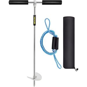 VEVOR Sandanker, 45 cm Schraubanker aus Edelstahl 316 für Jet-Ski und PWC, mit Abnehmbarem Griff, Bungee-Leine und Tragetasche