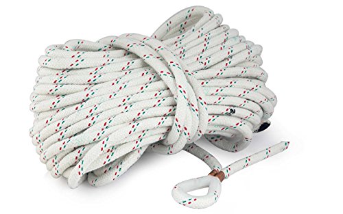 Hochwertige Ankerleine mit Kausch und Polyester-Gewebe für Bootsausflüge, widerstandsfähig und schnell trocknend.