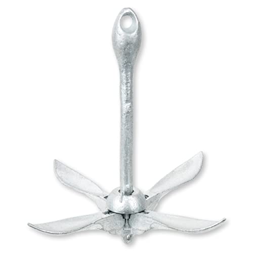 HonuNautic Faltanker Klappanker feuerverzinkt - Anker für kleine Boote, Heckanker, Schirmanker, Stahlanker