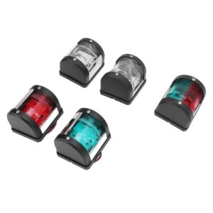 LED-Navigationslicht für Boote, 6-teiliges Set mit Grünen Steuerbord- und Roten Backbord-Scheinwerfern, Weißem Hecklicht für hohe Sichtbarkeit bei Nacht oder schlechtem Wetter, IP66-geschützt