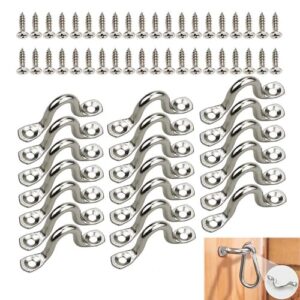 20 Stück 304 Edelstahl Pad Eye, Kajak Pad Augenriemen Fenderöse, Decksplatte Augplatten Boat Top Pad Auge