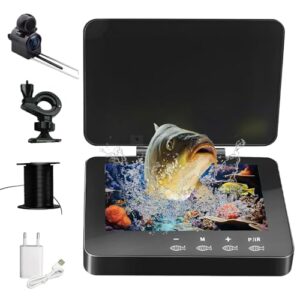 Kocusu Unterwasserkamera für Angelzwecke mit 8000mAh Akku, Fischfinder mit 4.3 Zoll Display, IP68 Wasserdicht, 220° HD Weitwinkel Kamera und Infrarot Nachtsicht sowie 30m Kabel für Extreme Ice Surfing, Meeresangeln und Fluss