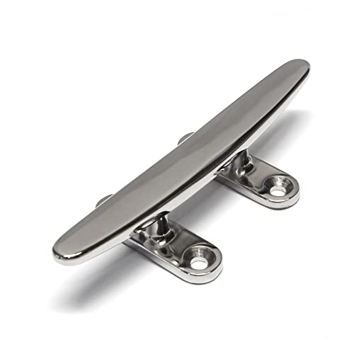 Hochwertige Edelstahl-Klampe für die Befestigung von Tauwerken und Seilen an Booten