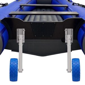 Qussse Schlauchbooträder, robuste und leichte Räder für aufblasbare Boote, 40cm Durchmesser, max. Last 150Kg, ideal für Transport und Bewegung von Booten in verschiedenen Terrains
