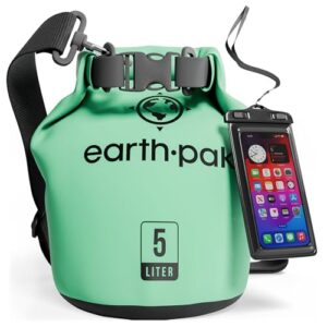 Wasserdichter Packsack mit Schultergurt und wasserfester Handyhülle für Kajakfahren, Wandern, Camping, Bootfahren und Rafting