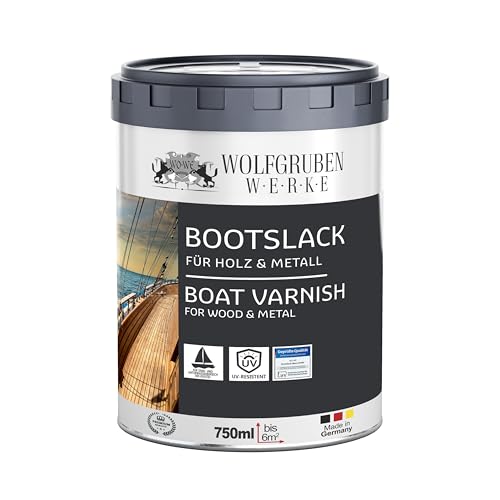 Hochwertiger Bootslack für den Schutz und die Verschönerung von Yachten, Booten, Holz und Metall - mattem Finish - 750 ml