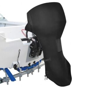 Reißfeste Abdeckung für Außenbordmotoren, 100% wasserdicht und atmungsaktiv, geschützt vor UV-Licht und Schnee im Boot