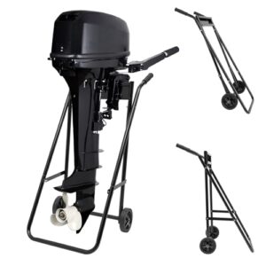 Hochwertiger Außenborder-Ständer für sichere Lagerung und Transport von schwierigen Motoren bis 40kg, faltbarer Motorständer mit Gummigriff und Gummirädern