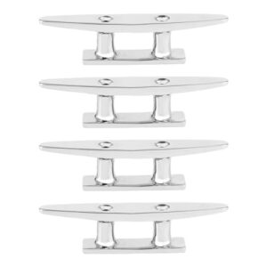 Set aus 4 Bootsdeck-Festmachern, Edelstahl, hochwertiges Material, korrosionsbeständig und langlebig