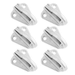 Sechs ECSiNG Fenderhaken aus rostfreiem Stahl A4 AISI 316 für Schlepper-Hardware-Zubehör, federartiges Schnellverbindungsdesign und hohe Korrosionsbeständigkeit