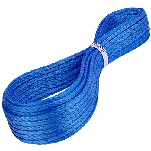 Hochwertiges Dyneema Seil mit 100% Polyethylene-Fasern, blau gefärbt, 3 mm Durchmesser, 10 Meter Länge, verstreckt und beschichtet