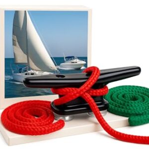 Preiswertes Knotenbrett Übungsset mit Seil und Klampe für SBF-Vorbereitung und Glatte Oberfläche