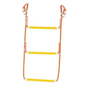 Robuste, stabile und rutschfeste Trittleiter für Boote, Strickleiter, Badeleiter, ideal für Pontonboote, Kajaks, Schlauchboote, Fischerboote, 3 Stufen, 85x35cm groß
