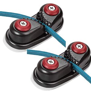 Zwei Schotklemmen mit Gleitlagern für Kajaks, aus hochwertigem Aluminium,progressive Zähne, für Seile bis 16,5mm