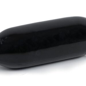 Aufblasbarer Fender für Boote, U-Serie Utility U0, 10 x 33 cm, Schwarz, Plastisol PVC Kunststoff
