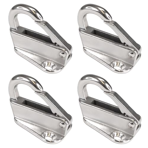 Fenderhaken mit Schnappmechanik, Edelstahl, 38 x 26 mm, Rostfrei, Befestigung für Bootsfender, Anhänger, Abdeckplane