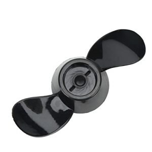 Langlebiger 2-Blatt-Ersatzpropeller für Außenborder, 12V-24V Motor, schwarzer Propeller für Wassersport und Bootfahren